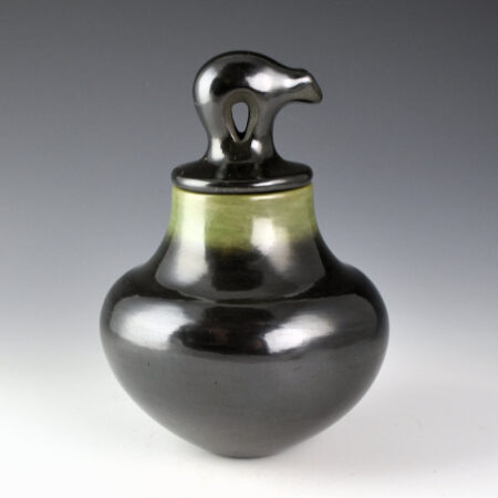 Sanchez, Russell  - Black and Green Jar with Bear Lid (1985)