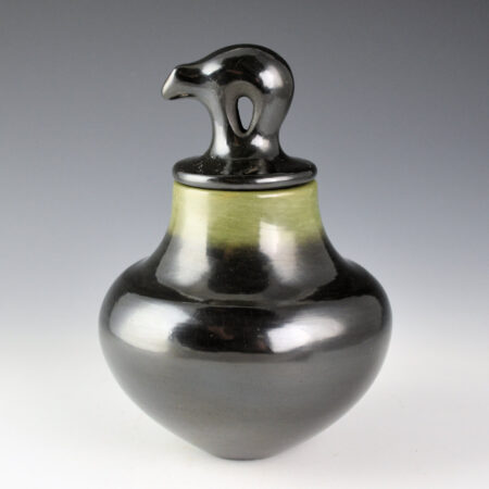 Alternative view of Sanchez, Russell  - Black and Green Jar with Bear Lid (1985)