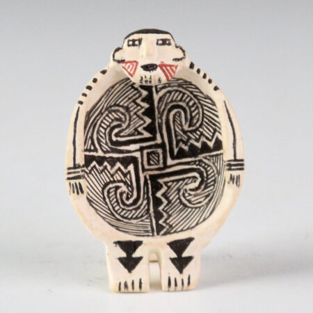 Natseway, Thomas - Chaco Style Effigy Standing Figure Bowl  (1990s)