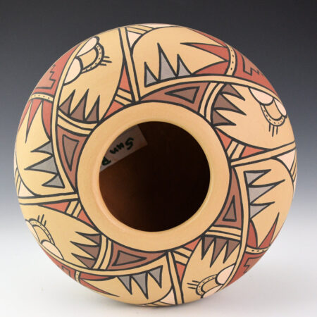 Alternative view of Vigil, Tim "Sunbird" - Large Polychrome Bowl with Clouds and Rain Designs (1980s)