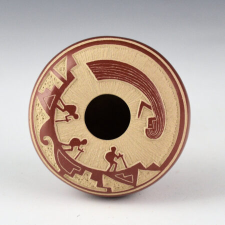 Youvella, Wallace - Red Bowl with Figures and Rainbow Figure (1980s)