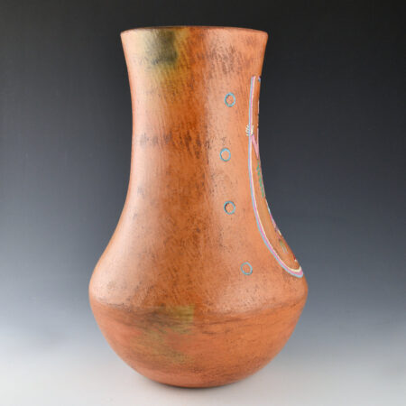 Alternative view of Bitsie, Aleita - 13.5" Tall Jar with  Rainbow Yei (1980s)