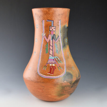 Bitsie, Aleita - 13.5" Tall Jar with  Rainbow Yei (1980s)
