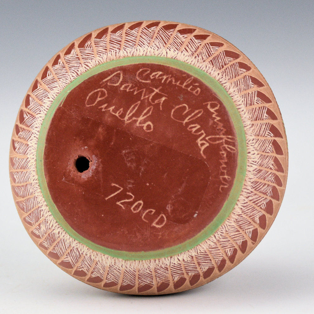 Tafoya, Camilio - "Deer Family" Seedpot (1985) - Image 4