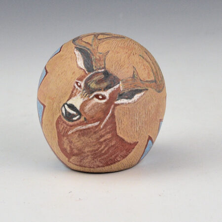 Tafoya, Camilio - "Deer and Rabbits" Seedpot (1993)