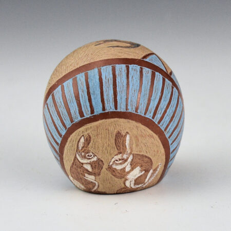 Alternative view of Tafoya, Camilio - "Deer and Rabbits" Seedpot (1993)