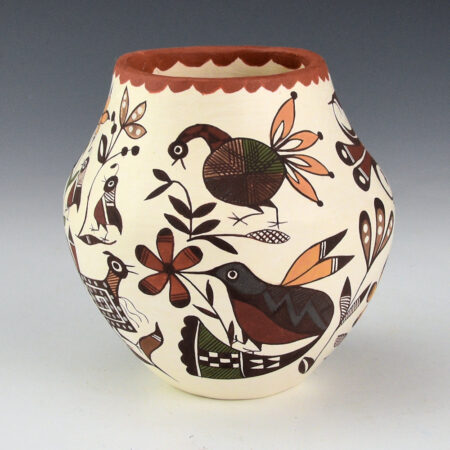 Alternative view of Lewis-Garcia, Diane - Polychrome Water Jar with 12 Birds and Flowers