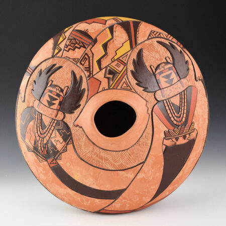 Polacca, Delmar - 11" Wide Jar with Crow Mother Katsinas (1999)