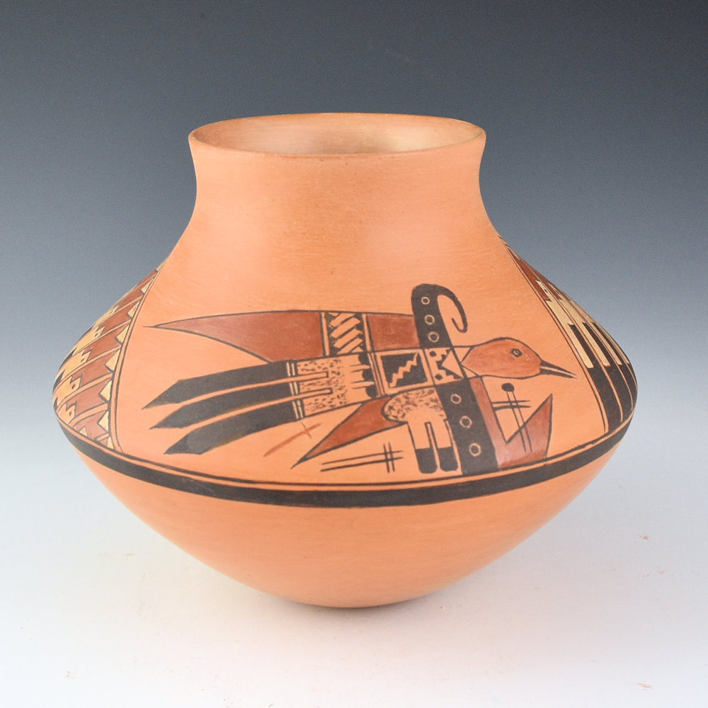 Quotskuyva, Dextra - "Birds and Feathers" Jar (1980s) - Image 3