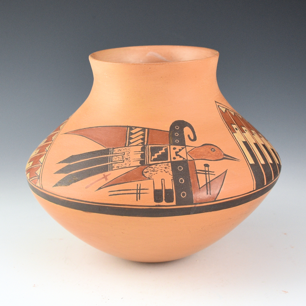 Quotskuyva, Dextra - "Birds and Feathers" Jar (1980s)