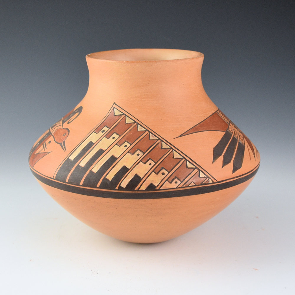 Quotskuyva, Dextra - "Birds and Feathers" Jar (1980s) - Image 4