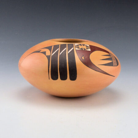 Quotskuyva, Dextra - Bowl with Double Hummingbird Design (1990s)