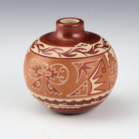 Alternative view of Curran, Dolores - Small Polychrome Jar with Butterfly and Avanyu