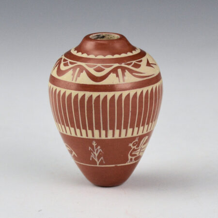 Alternative view of Curran, Dolores - Jar with Avanyu, Feathers, and Birds