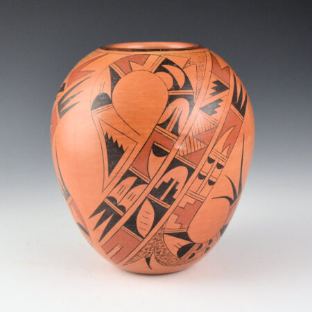 Alternative view of Kahe, Gloria - Tall Jar with Hopi Birds and Shard Designs