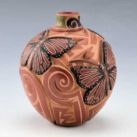 Medicine Flower, Grace - Polychrome Jar with Butterflies (2002)