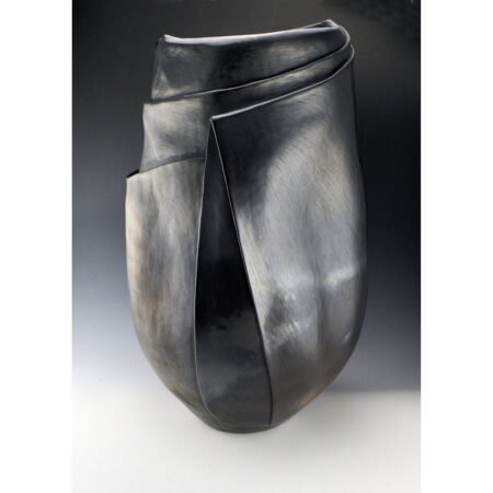Tso, Jared - 23" Tall Black Fired Jar, Blanket Series