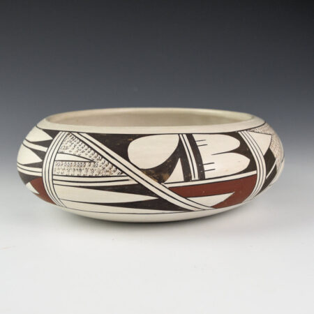 Navasie, Joy "Frogwoman" - Wide Bowl with Bird Wing Designs (1980s)