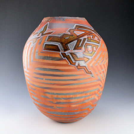Folwell, Kaa - "From Earth and Sky" 12" Tall Avanyu Jar