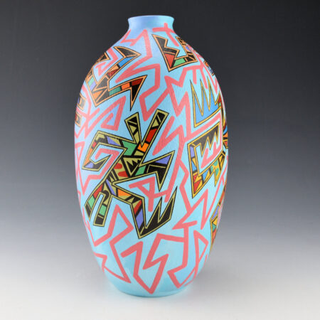 Namingha, Les - "Blue Skies and Sikyatki Birds" Tall Jar