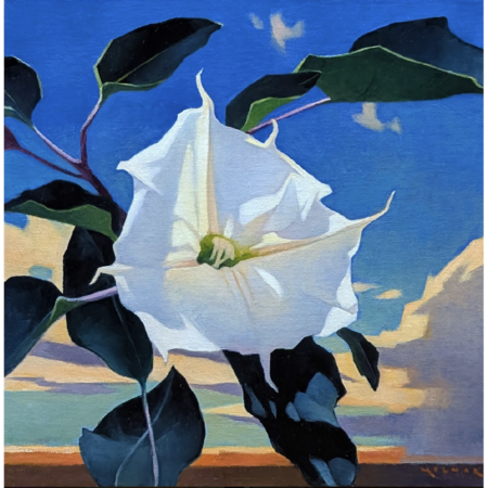 Alternative view of Molnar, Marcia - "Blowin' in the Wind" Oil on Board (12 x 12)