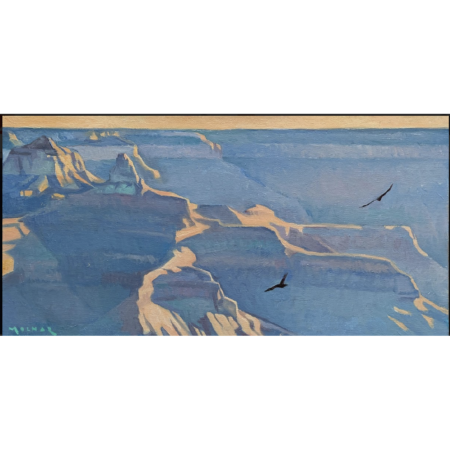 Alternative view of Molnar, Marcia - "Winds on the Wind" Oil on Board (6 x 12)