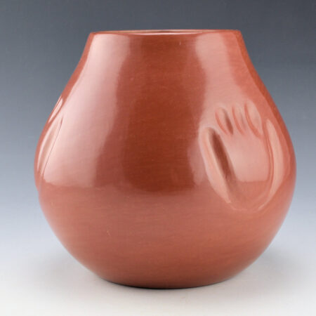 Alternative view of Tafoya, Margaret - Small Red Storage Jar with Three Bear Paws (1980s)