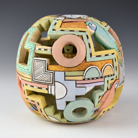 Honyouti, Mavasta - "Guardians of the Rain"  Cottonwood Sphere Carving