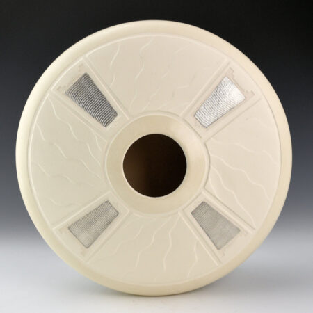 Alternative view of Duwyenie, Preston - Wide Shifting Sand Jar with 4 Silver Insets
