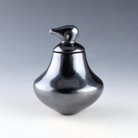 Alternative view of Sanchez, Russell  - Gunmetal Fired Low-Shoulder Jar with Bear Lid