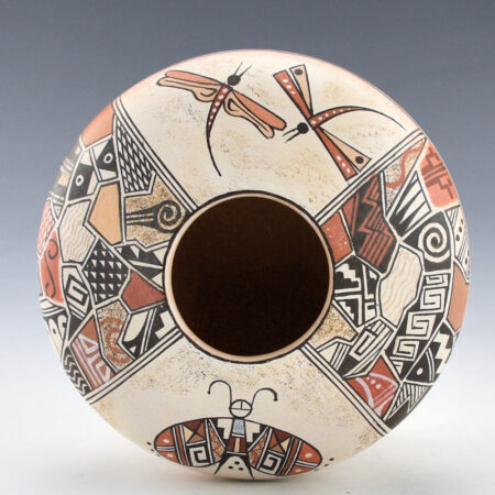 Alternative view of Naha, Rainy - Bowl with Butterfly, Dragonflies, and Pottery Shard Designs (2000s)