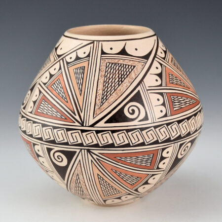 Alternative view of Naha, Rainy - Jar with Multi-Colored Feathers