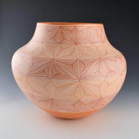 Alternative view of Patricio, Robert - Water Jar with Red Interlocking Stars