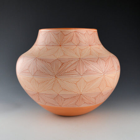 Patricio, Robert - Water Jar with Red Interlocking Stars