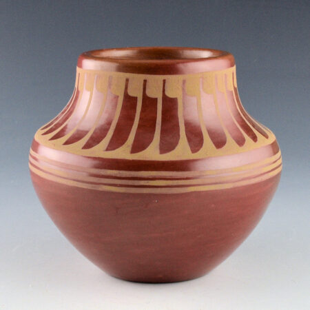 Alternative view of Martinez, Santana & Adam -Red Jar with 28 Feathers (1970s)