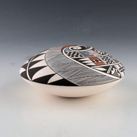Alternative view of Lewis, Sharon - Large Seedpot with Swirling Bird and Geometrics