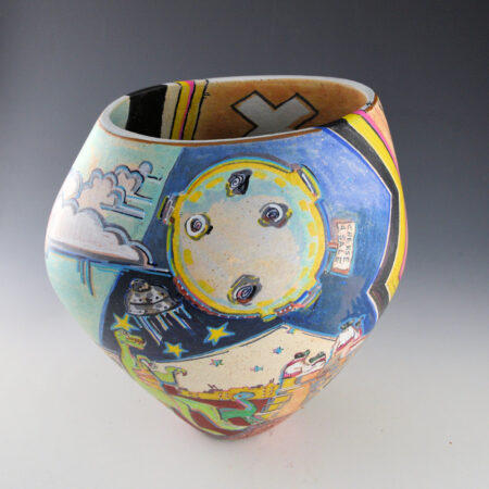 Folwell, Susan - "Space Truckin'" Micaceous Jar