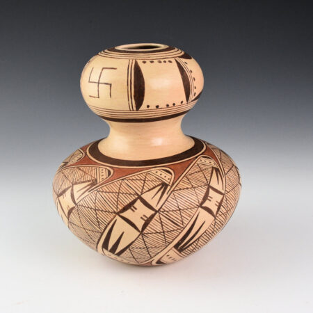 Alternative view of Nampeyo, Tonita - Double Lobe Jar with Migration Pattern (1980s)