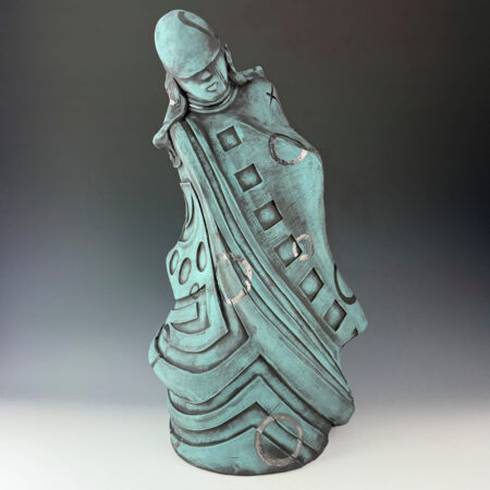 Ortiz, Virgil - "Tahu in Flight: 2180" Pueblo Revolt 1680/2180 Series Contemporary Clay Figure