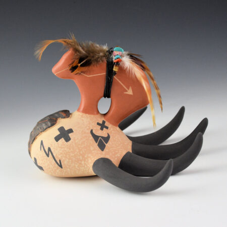 Wallowing Bull, Loren - Clay Bear Claw with Bear