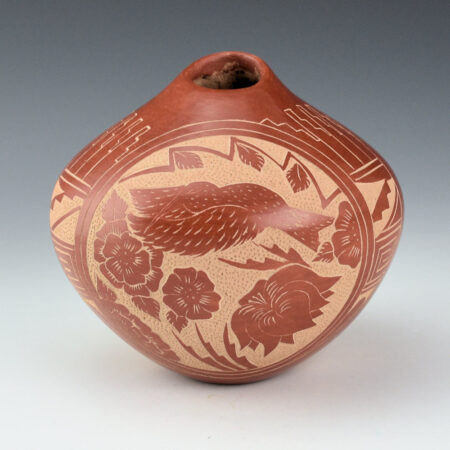 Tafoya, Brenda - Jar with Hummingbird and Flowers