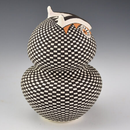Alternative view of Antonio, Frederica - Checkerboard Double Lobe "Owl" Jar